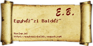 Egyházi Baldó névjegykártya